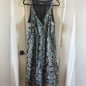 Lane Bryant Black and Teal Maxi Dress